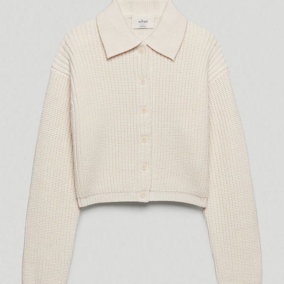 NWT Aritzia Wilfred Nasim Sweater in Heather Trace Size XXS - Picture 4 of 9